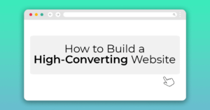 Browser window on gradient background how to build a high converting website
